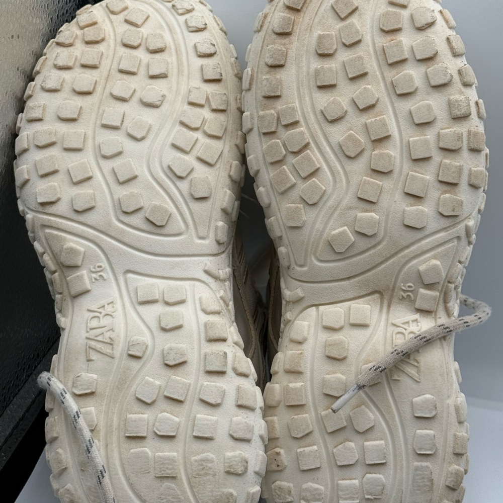 Zara Beige and Gray Athletic Sneakers - Picture 3 of 9